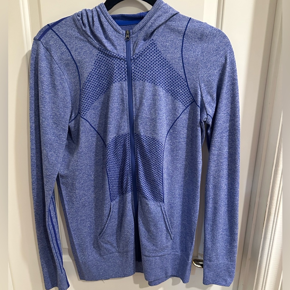 Women’s Zella Heathered Blue Zip-Up hooded top